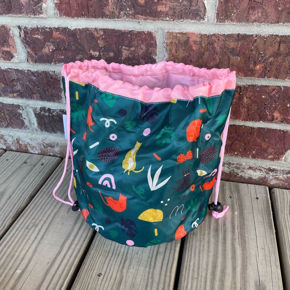 Bellabeauty Cat Design Cinched Drawstring Beauty Or Makeup Bag